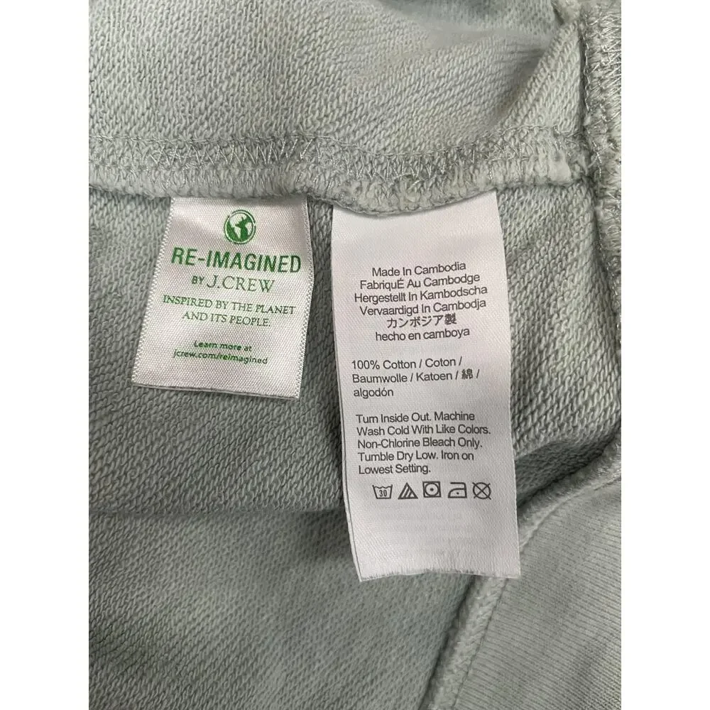 J.CREW Sweatshirt Womens S Green Pullover Graphic California Casual Athleisure